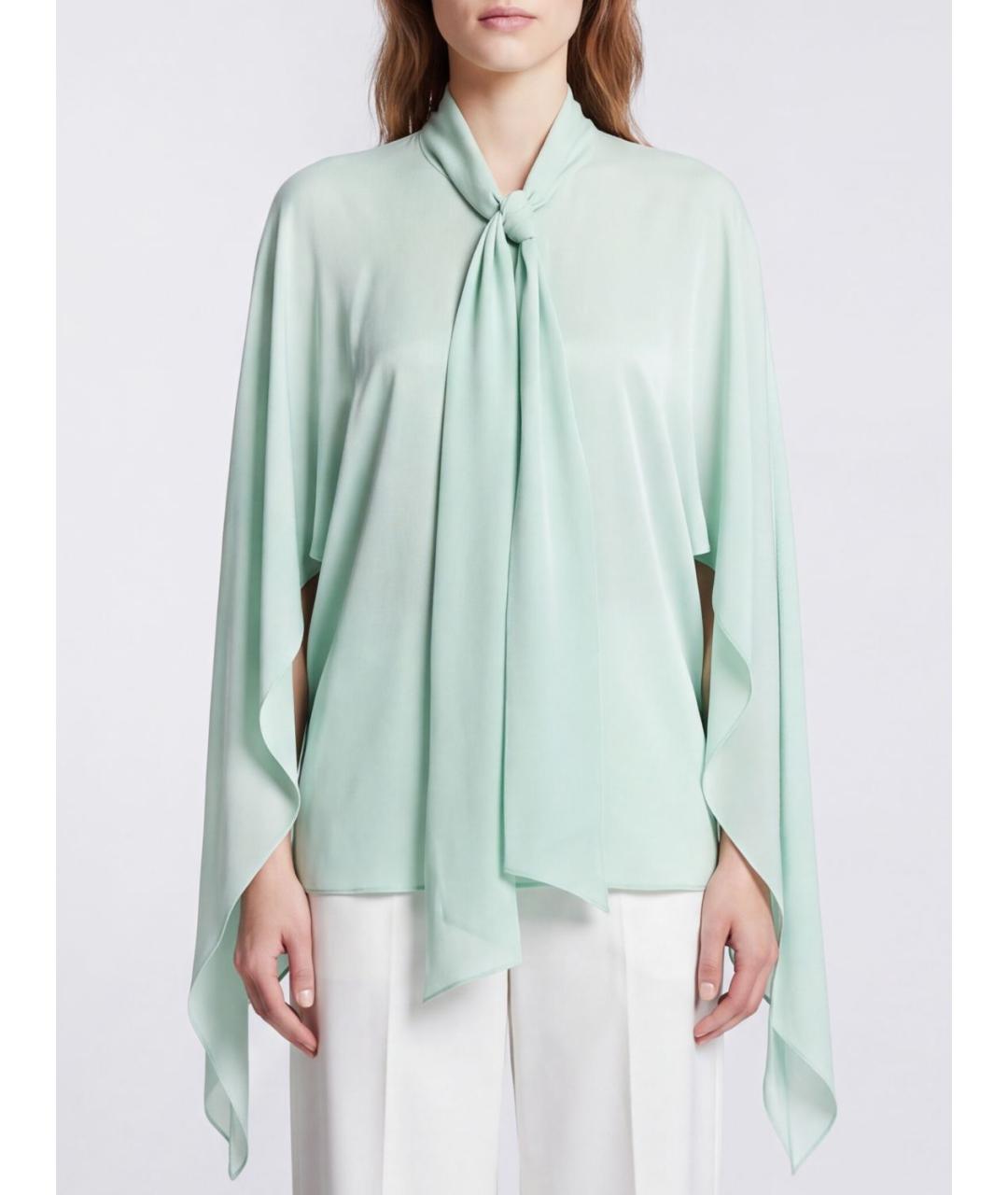 STELLA MCCARTNEY Салатовая шелковая блузы, фото 2