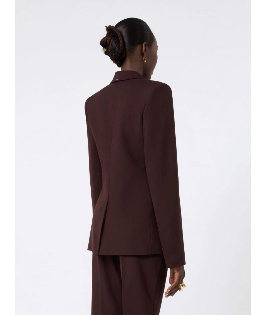SPORTMAX Бордовый шерстяной жакет/пиджак, фото 4