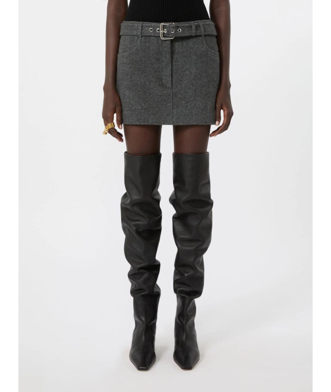 SPORTMAX Шерстяная юбка мини, фото 3