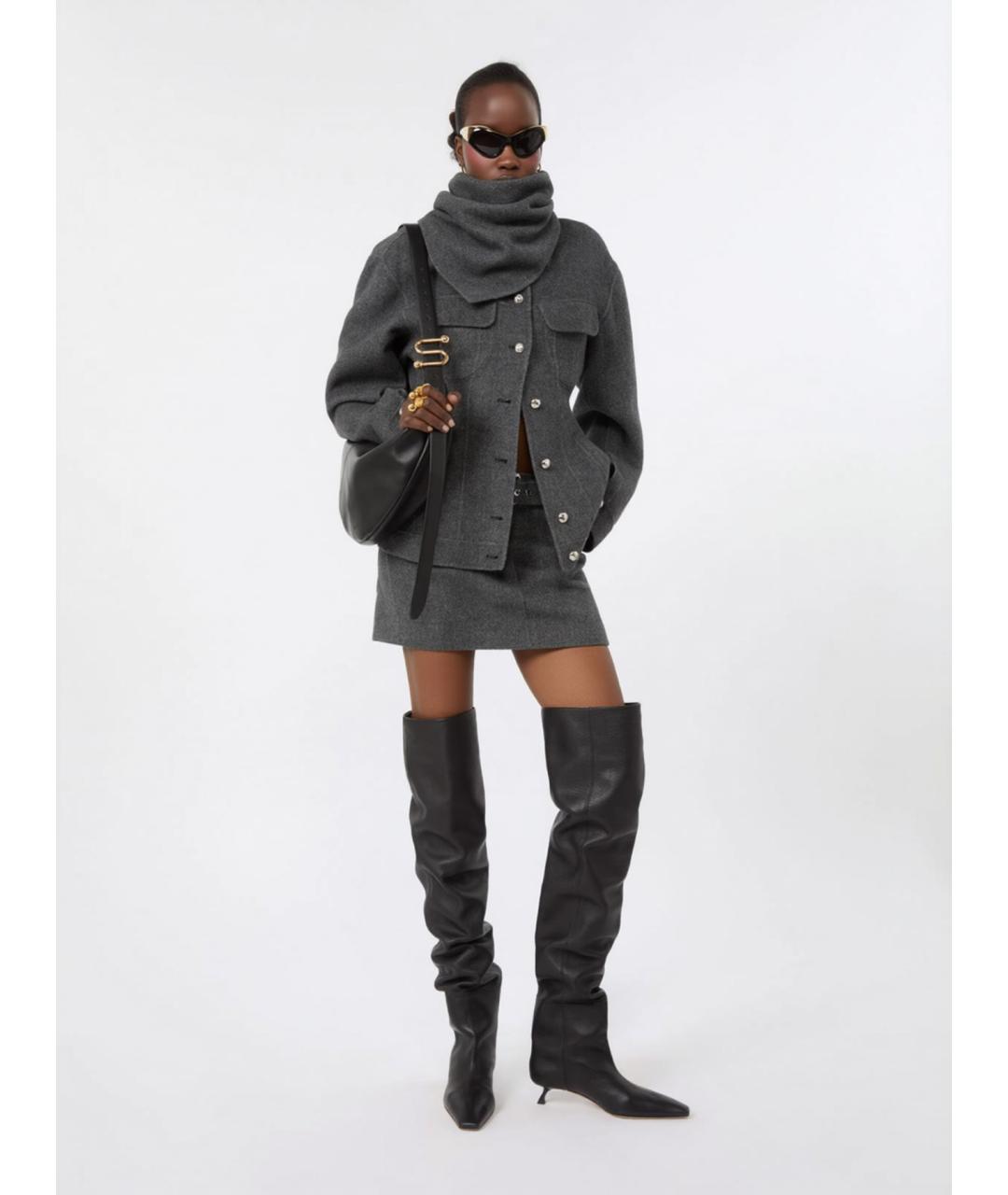 SPORTMAX Шерстяная юбка мини, фото 2