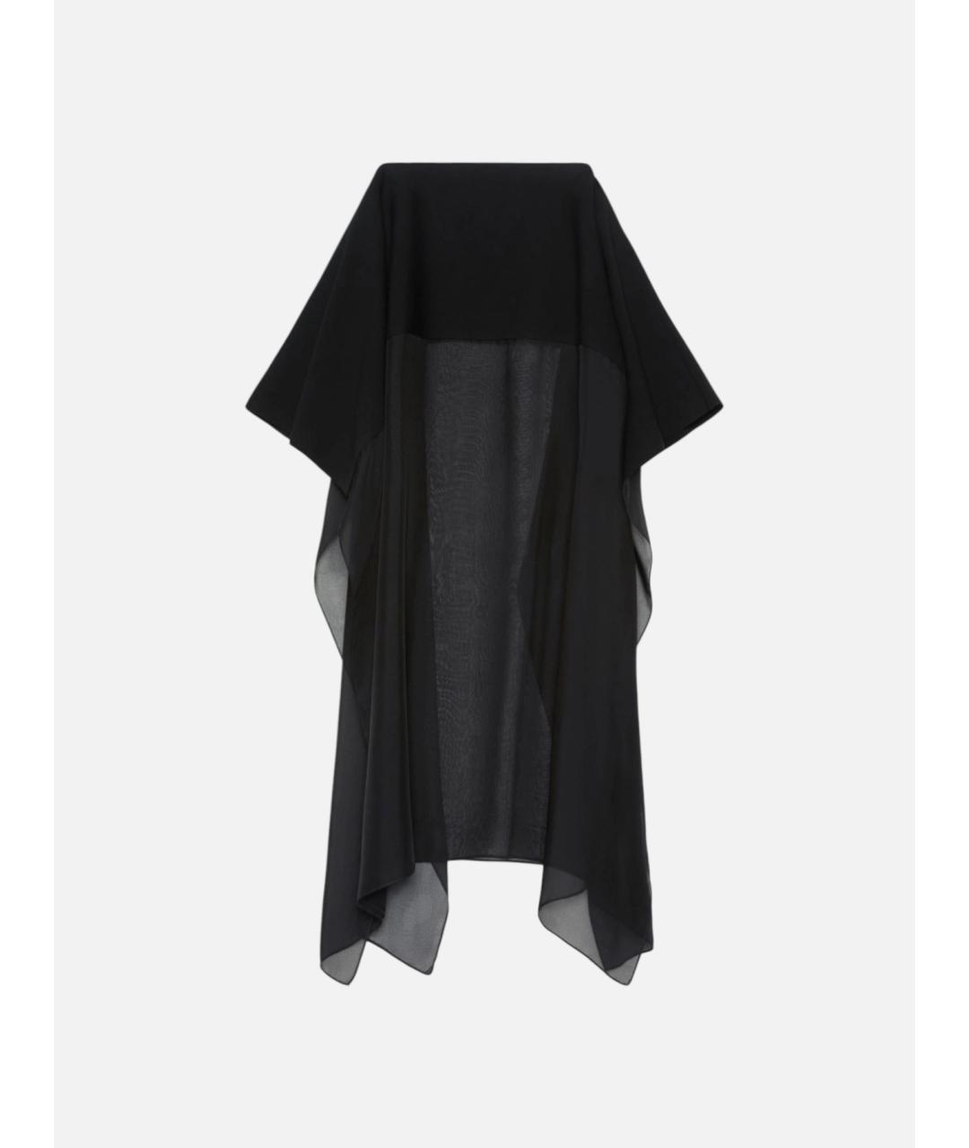 SPORTMAX Черная вискозная юбка макси, фото 6