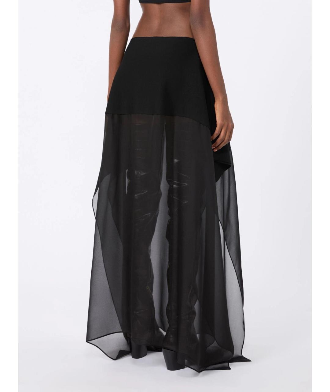 SPORTMAX Черная вискозная юбка макси, фото 4