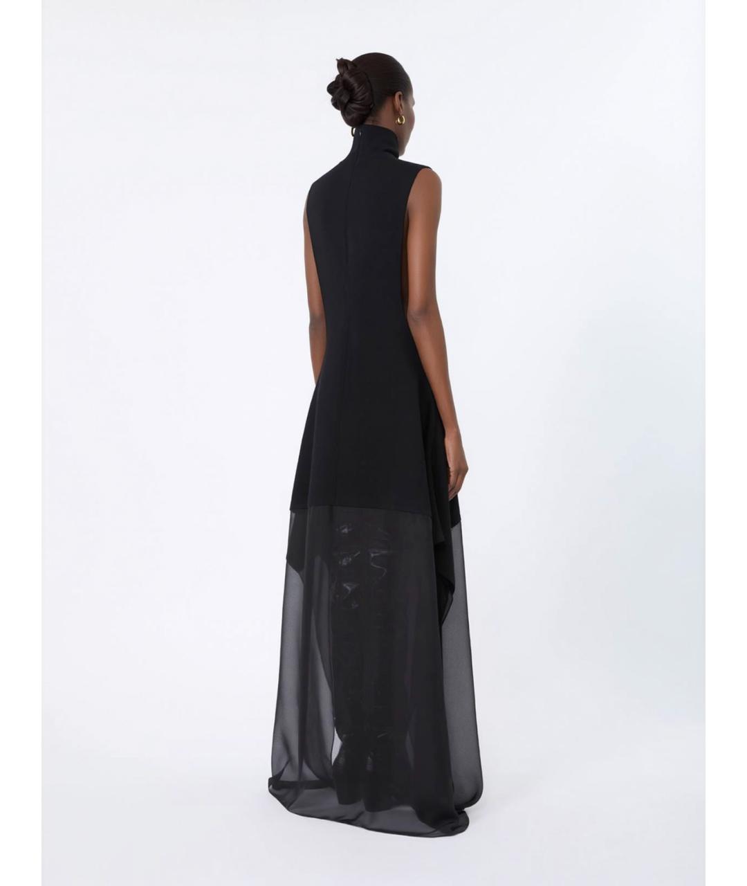 SPORTMAX Черное вискозное коктейльное платье, фото 4
