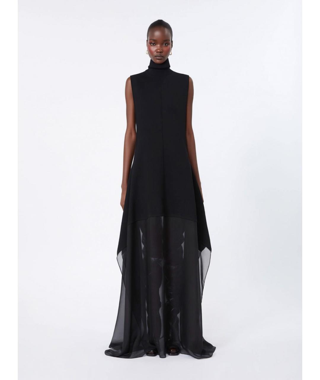 SPORTMAX Черное вискозное коктейльное платье, фото 3