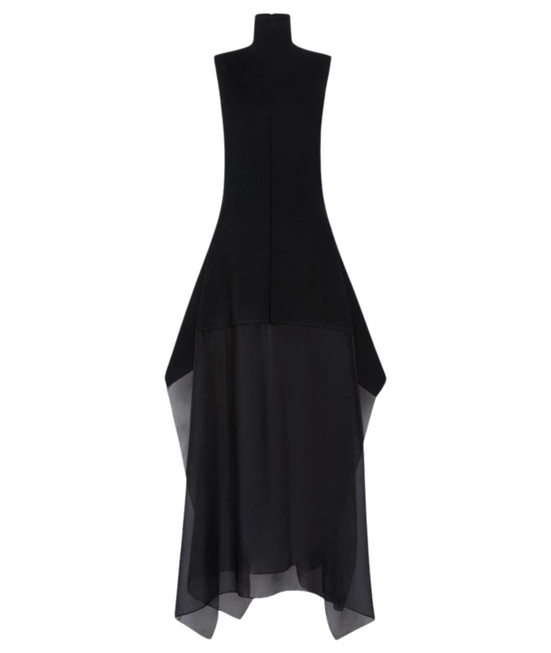 SPORTMAX Черное вискозное коктейльное платье, фото 1