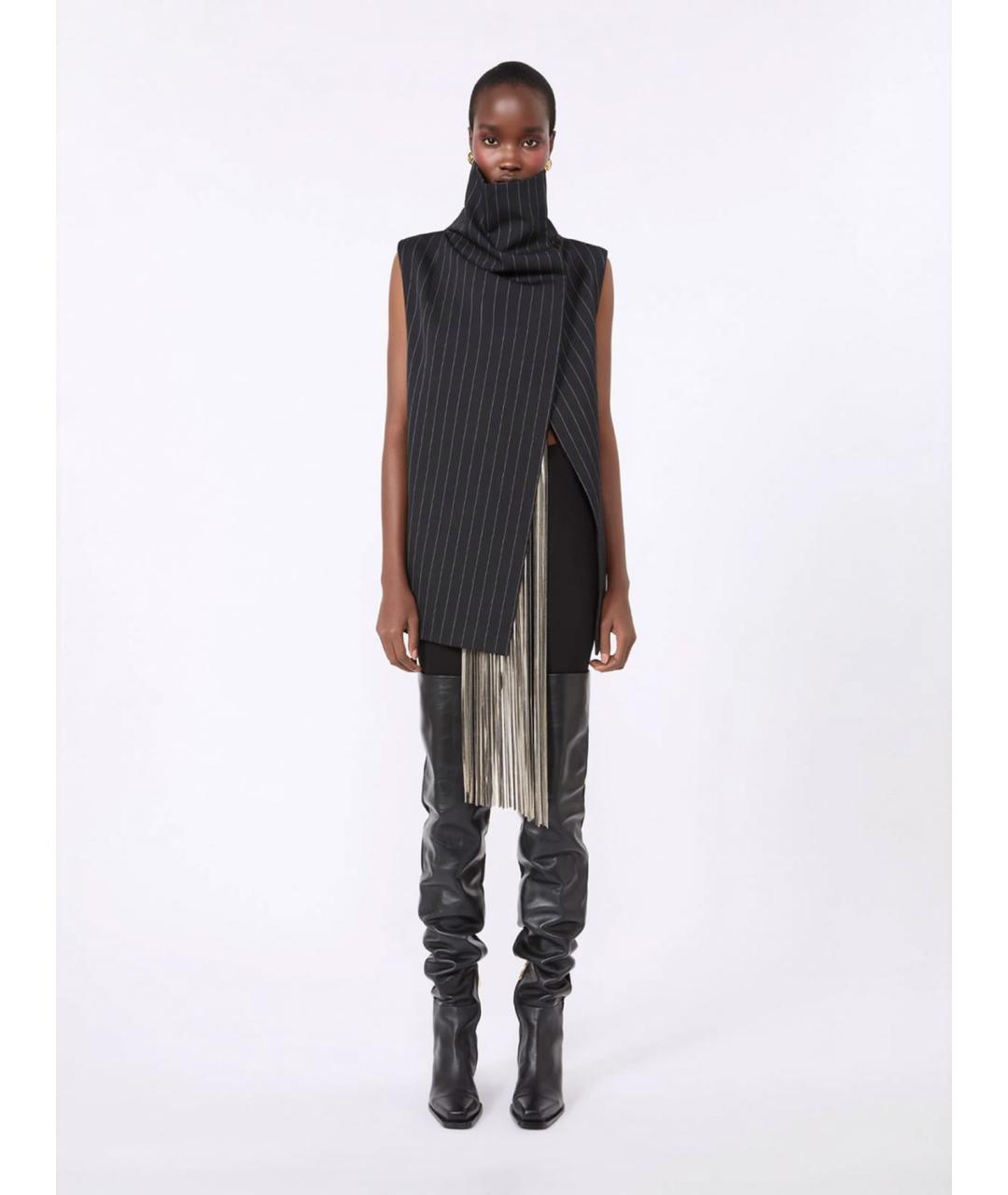 SPORTMAX Черные вискозные леггинсы и велосипедки, фото 2