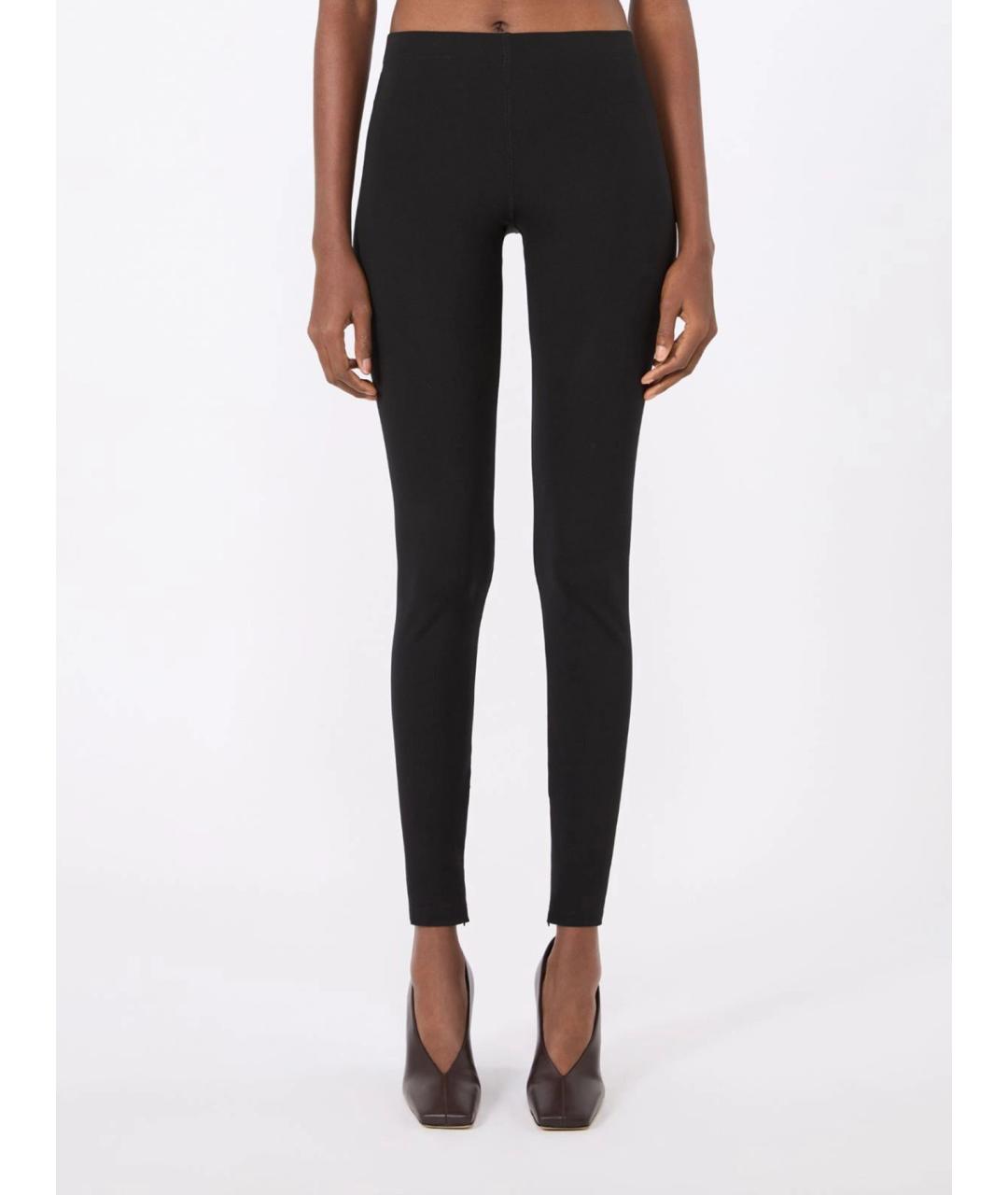 SPORTMAX Черные вискозные леггинсы и велосипедки, фото 3