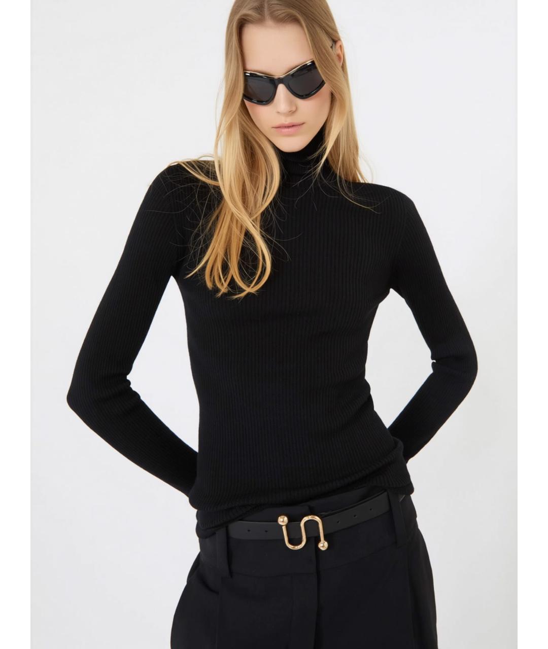 SPORTMAX Черная шерстяная водолазка, фото 5