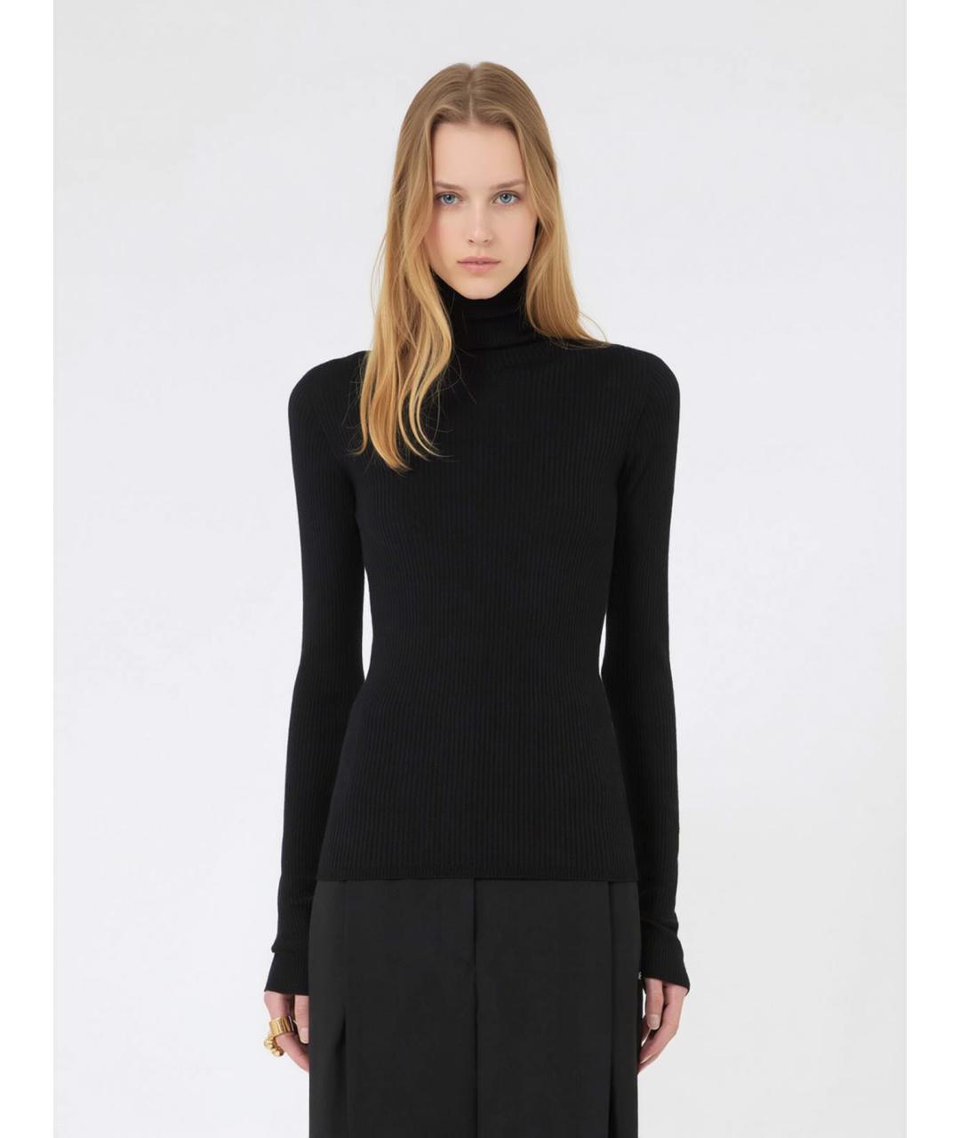 SPORTMAX Черная шерстяная водолазка, фото 3