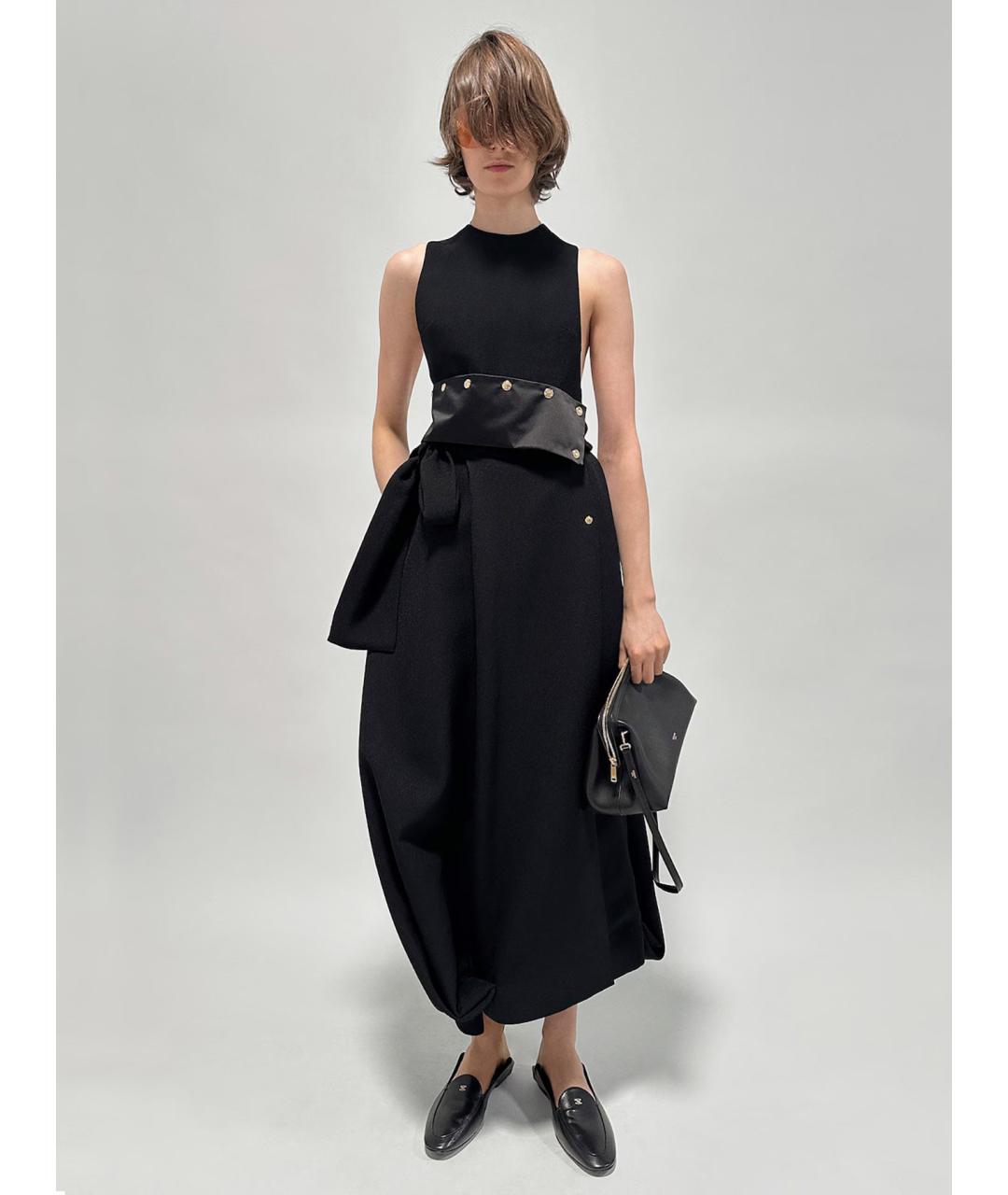 CELINE Черная вискозная юбка макси, фото 2