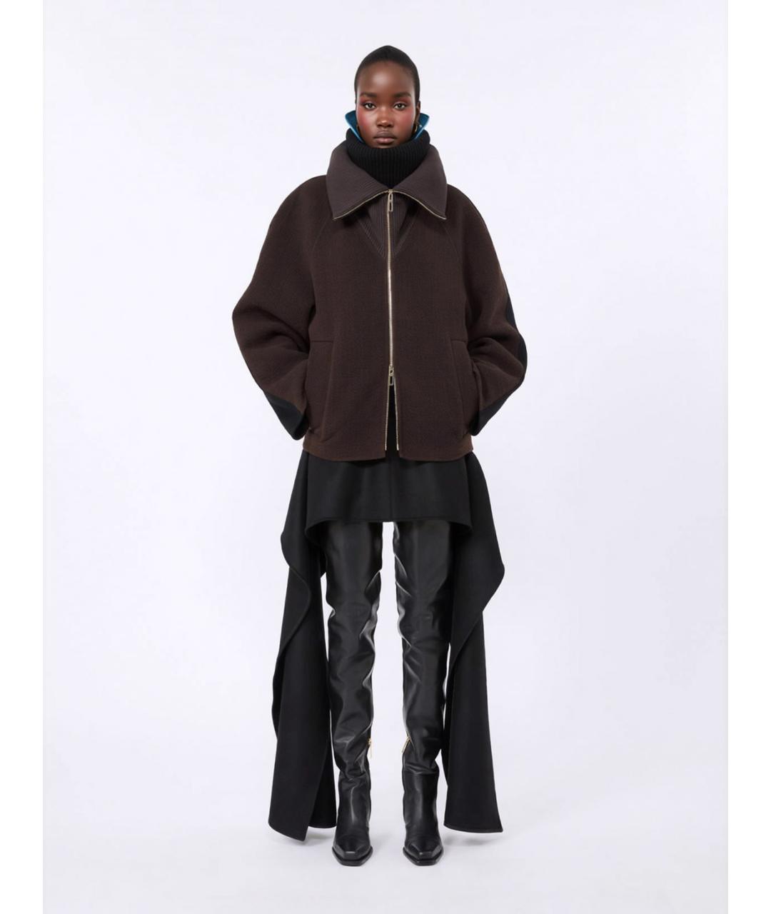 SPORTMAX Коричневая шерстяная куртка, фото 2