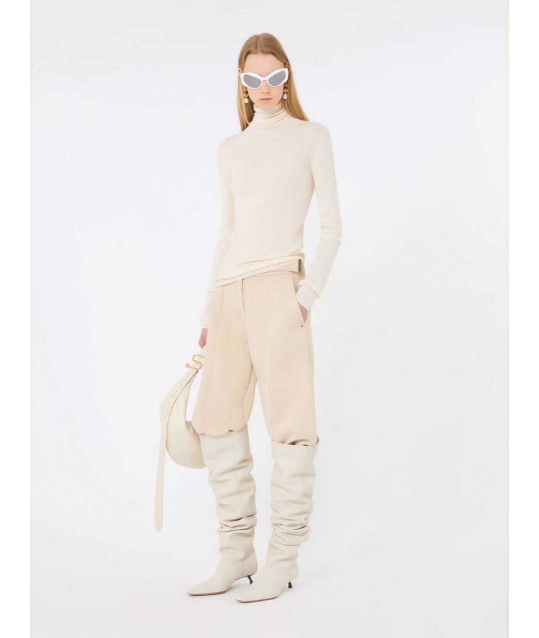 SPORTMAX Белая шерстяная водолазка, фото 2