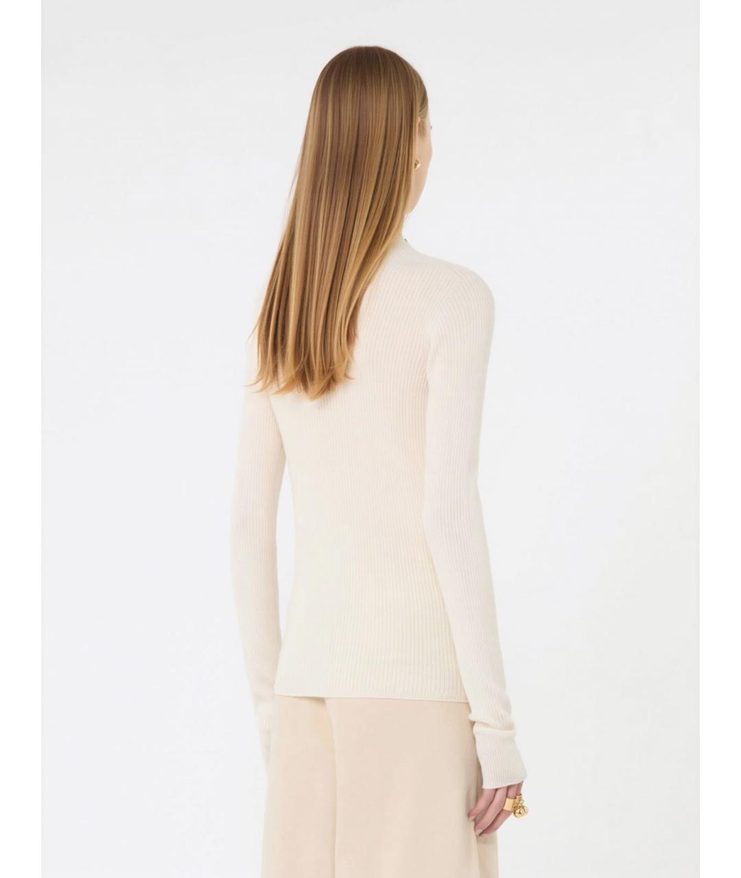 SPORTMAX Белая шерстяная водолазка, фото 4