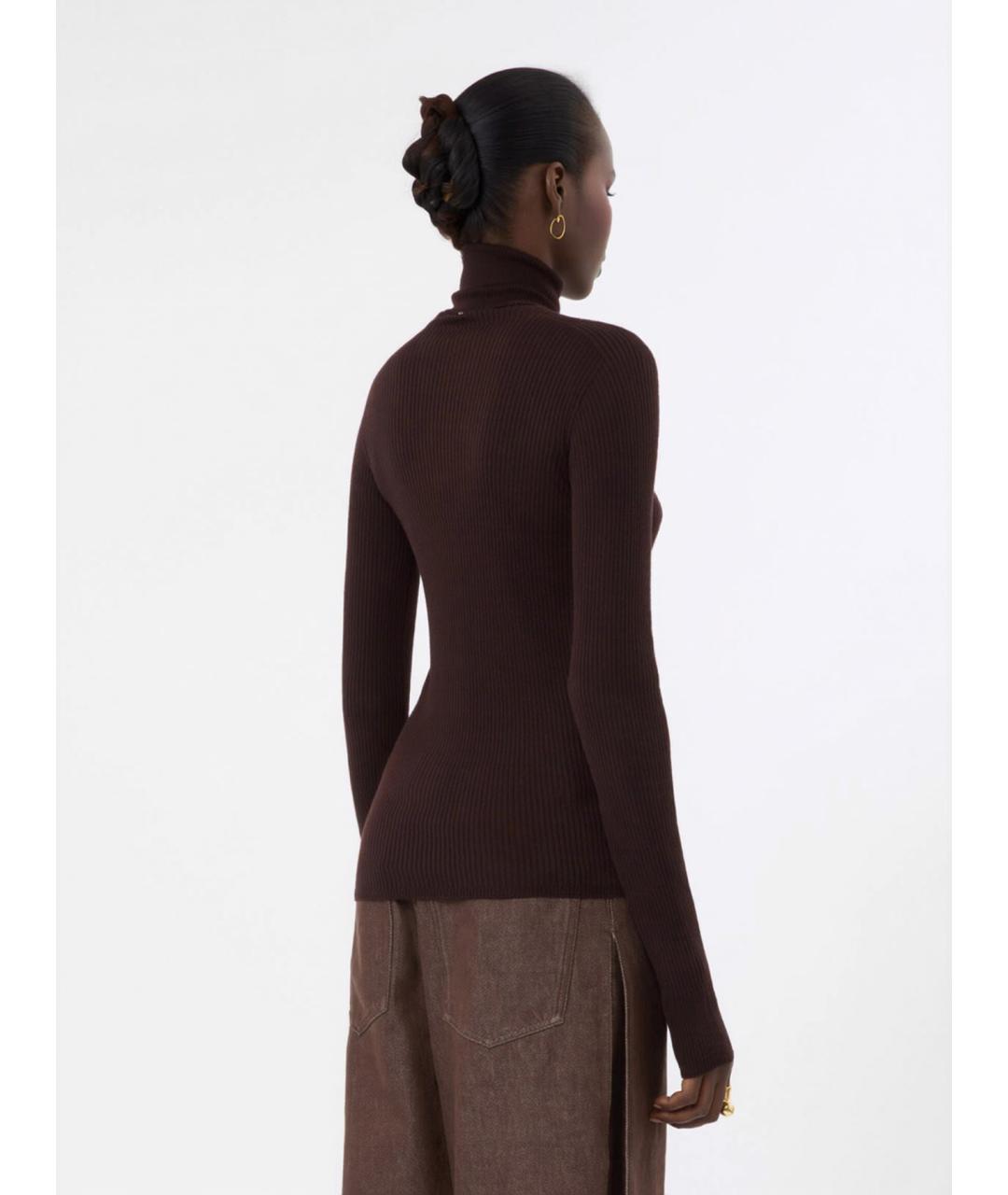 SPORTMAX Коричневая шерстяная водолазка, фото 4