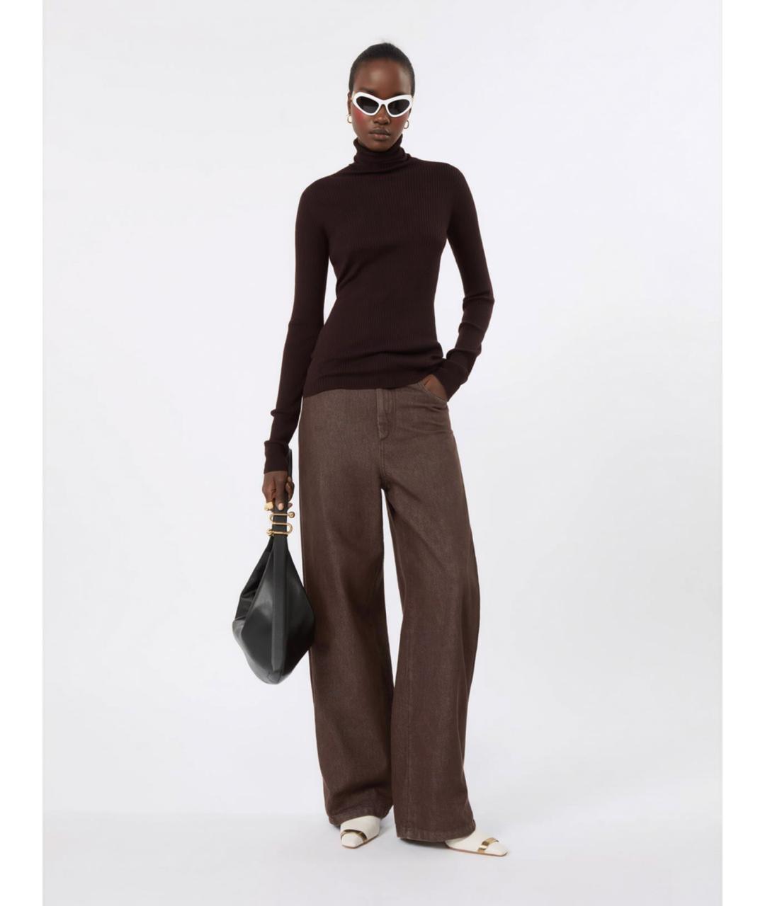 SPORTMAX Коричневая шерстяная водолазка, фото 2