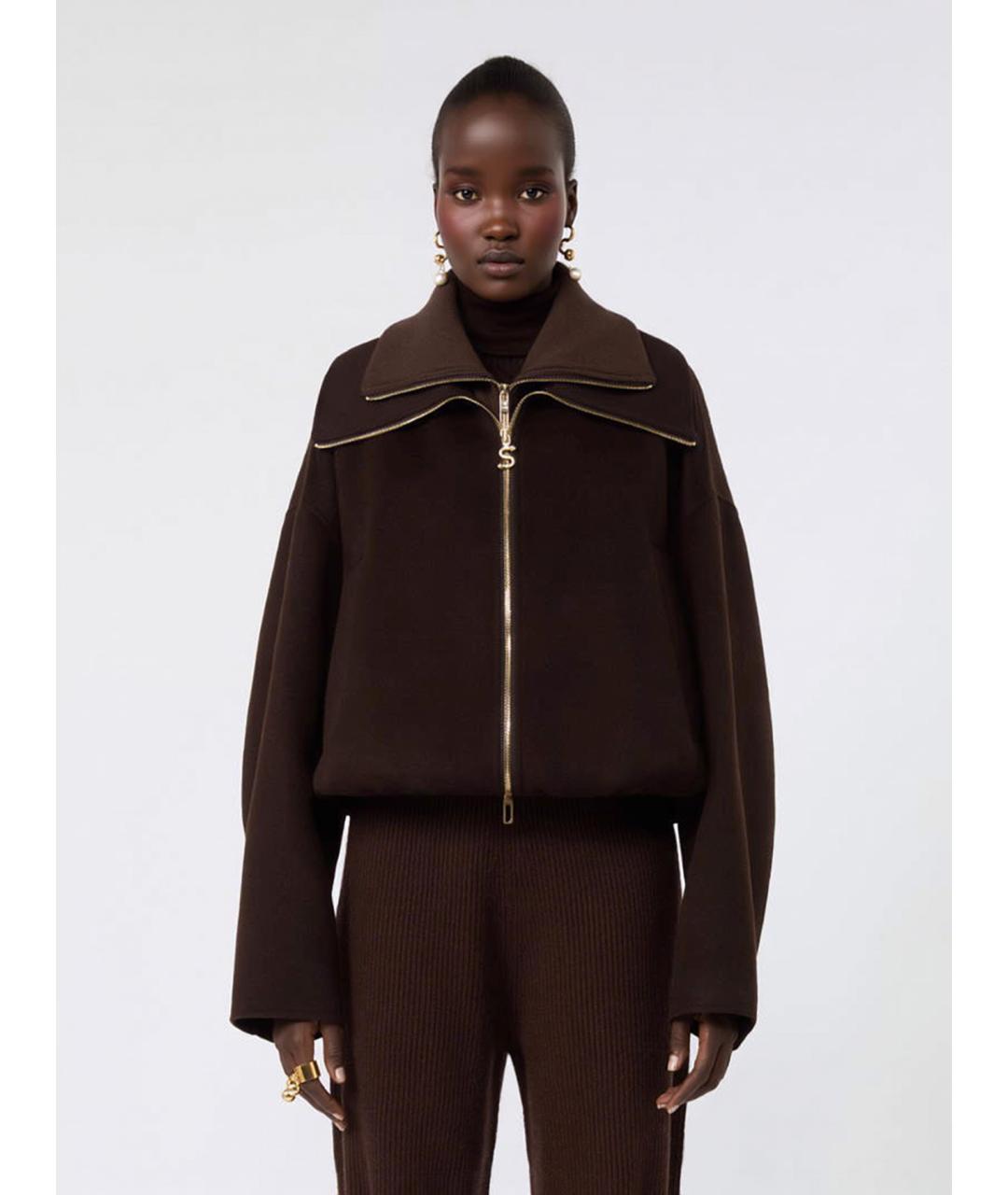 SPORTMAX Коричневая шерстяная куртка, фото 3