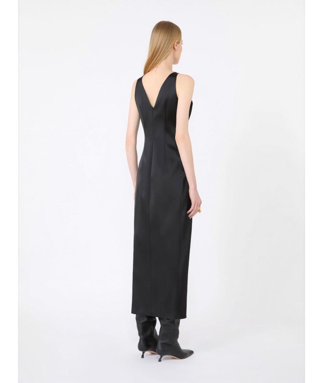 SPORTMAX Черное ацетатное коктейльное платье, фото 4