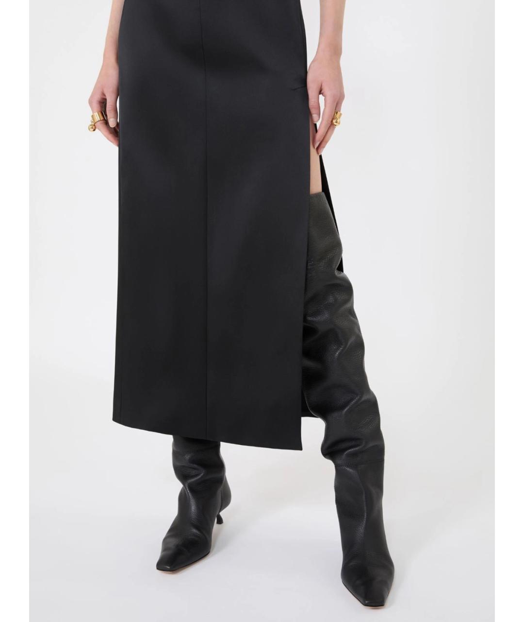 SPORTMAX Черное ацетатное коктейльное платье, фото 5