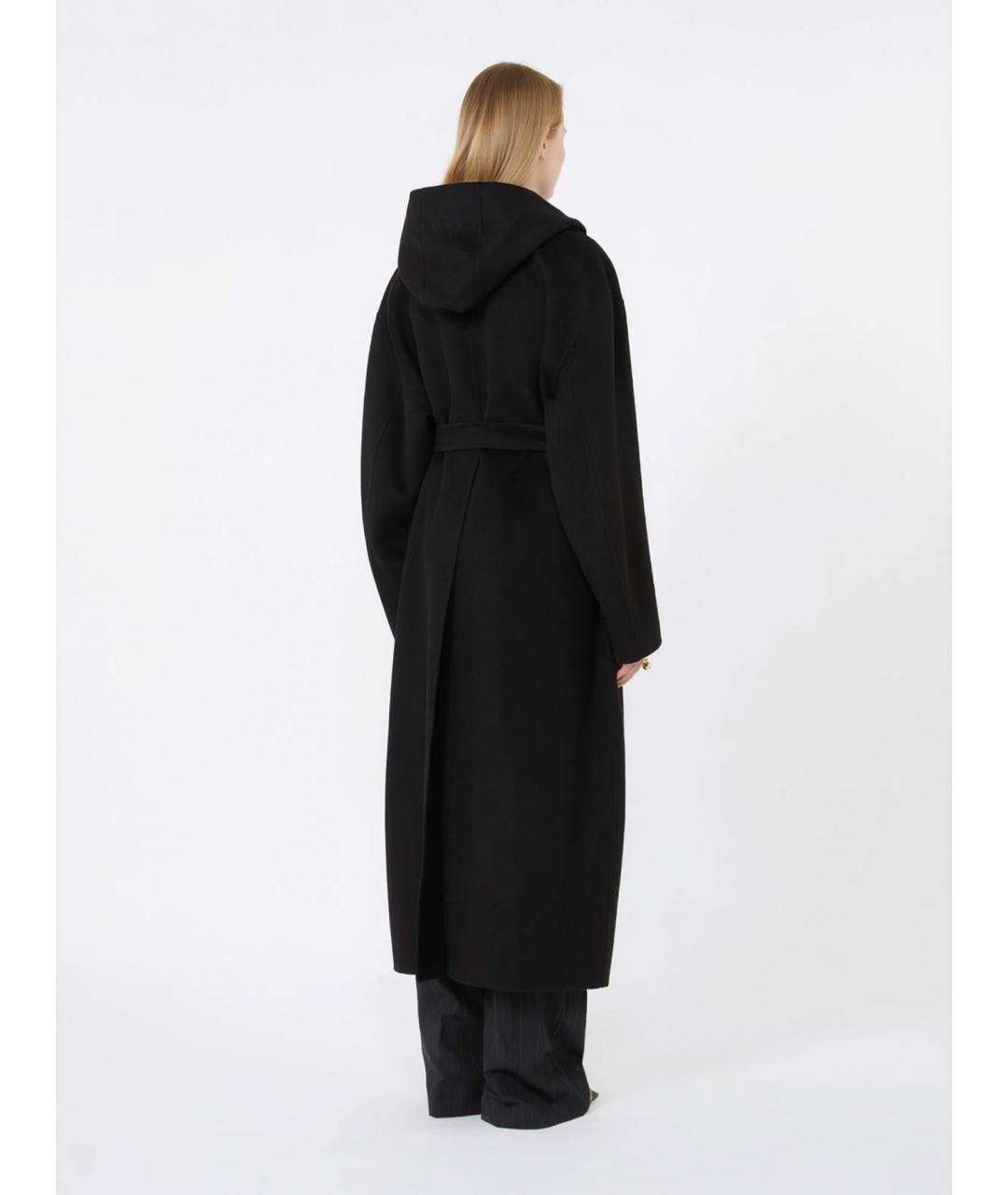 SPORTMAX Черное шерстяное пальто, фото 4