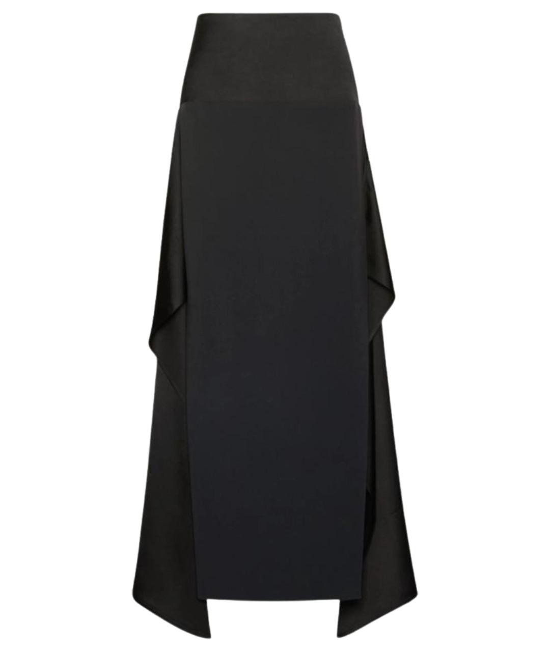SPORTMAX Черная вискозная юбка макси, фото 1