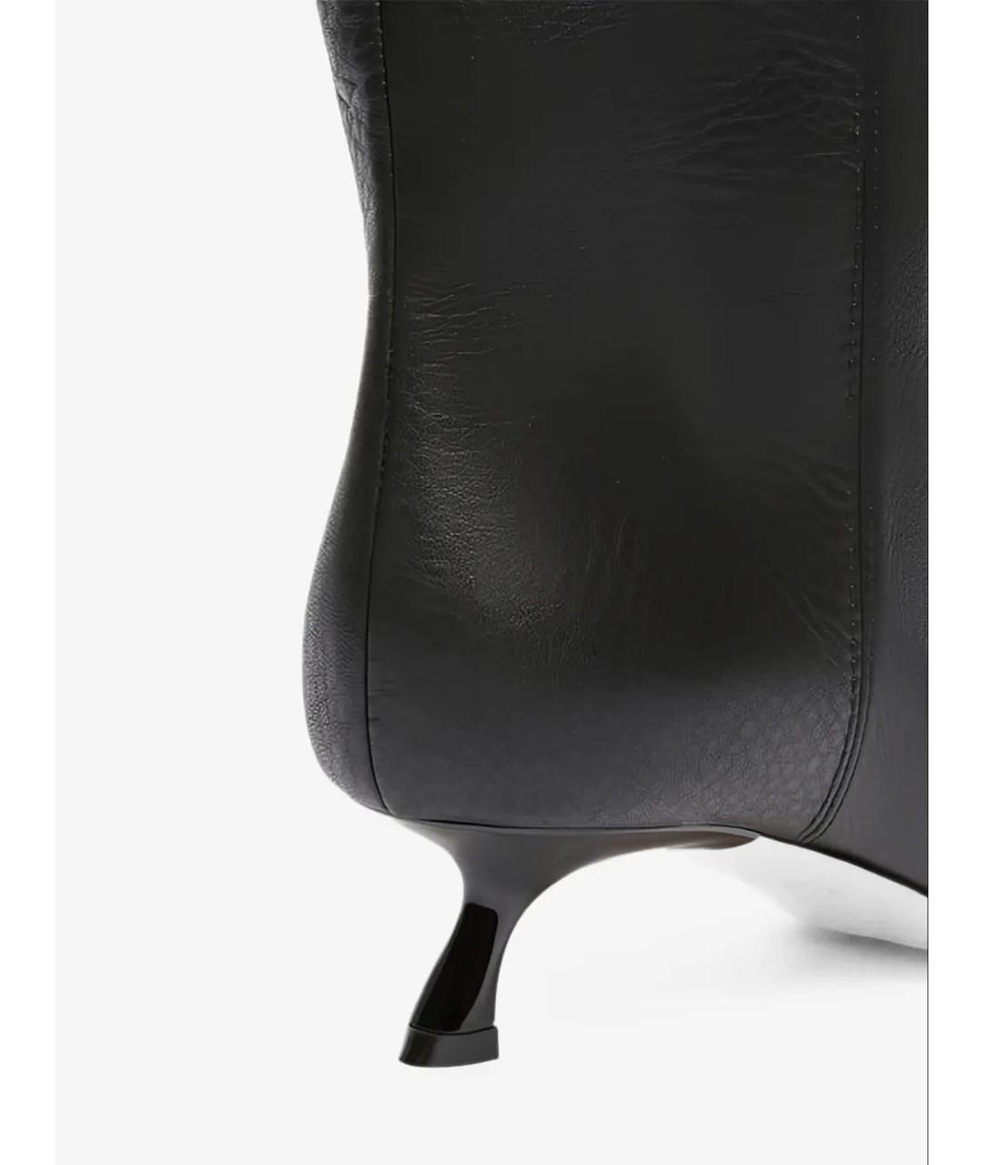 SPORTMAX Черные кожаные сапоги, фото 4