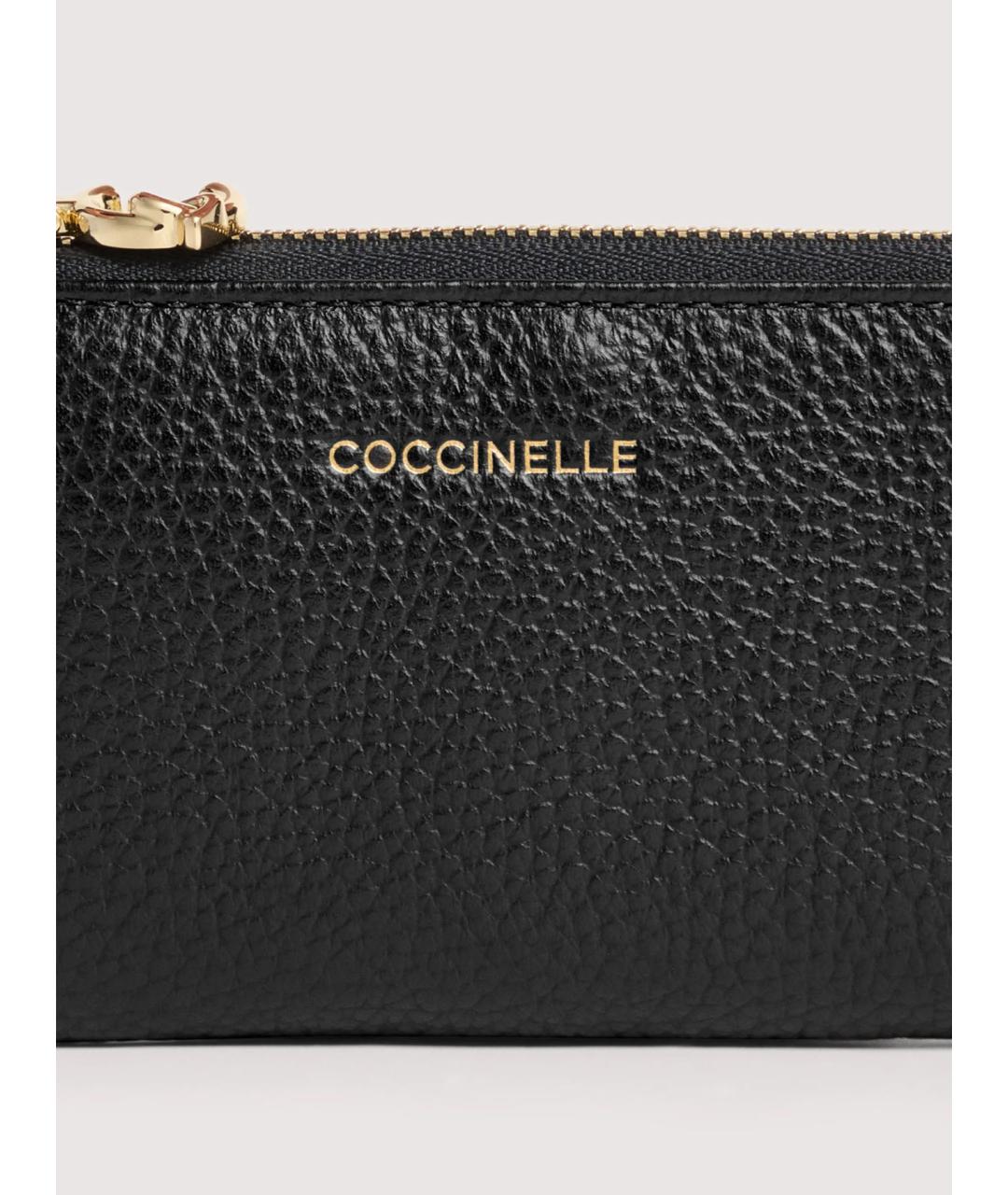 COCCINELLE Черный кожаный кошелек, фото 3