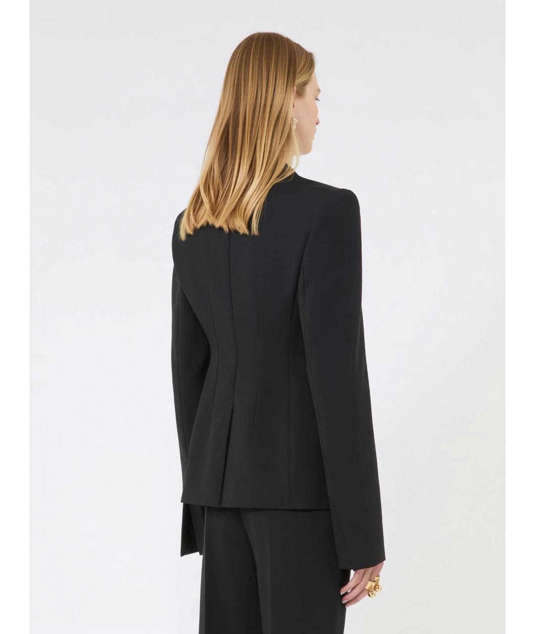 SPORTMAX Черный шерстяной жакет/пиджак, фото 4