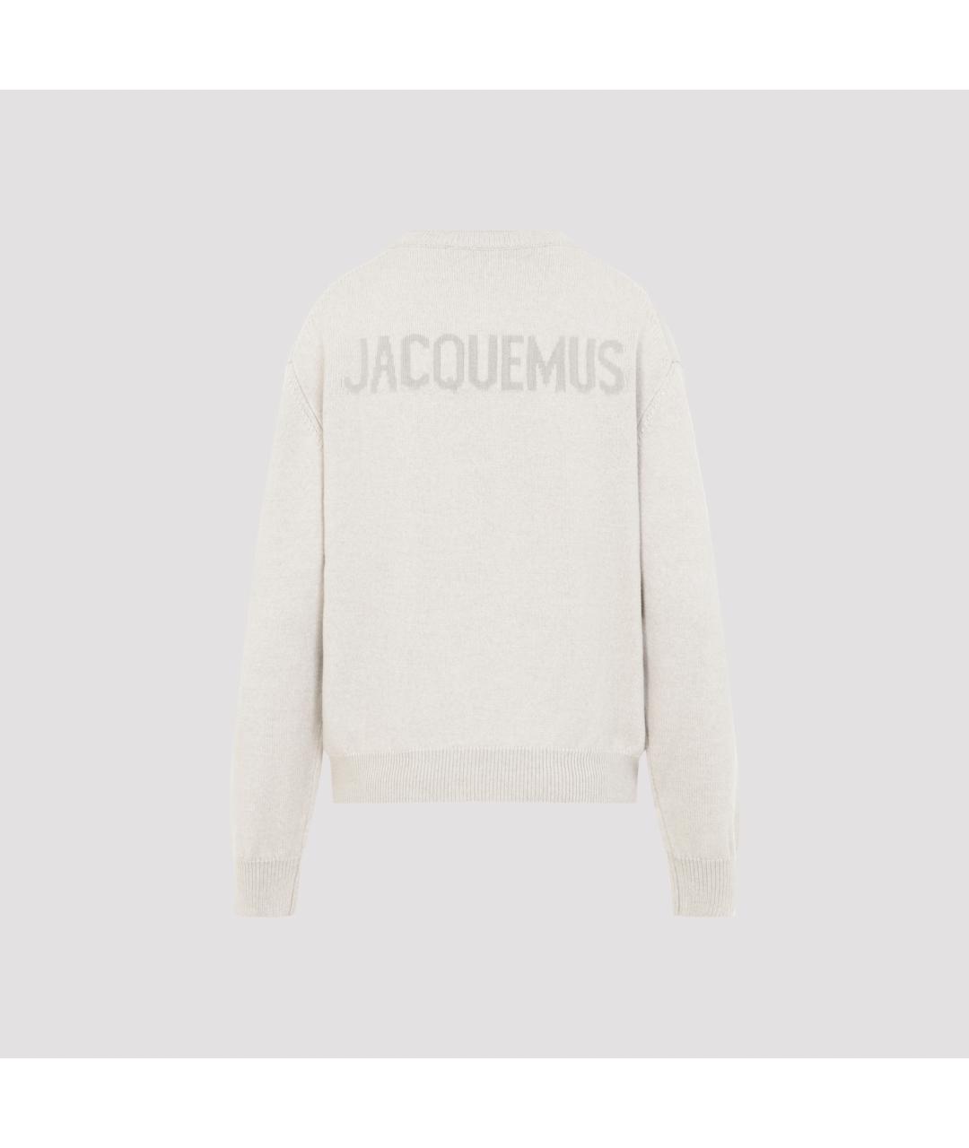 JACQUEMUS Бежевый шерстяной джемпер / свитер, фото 3