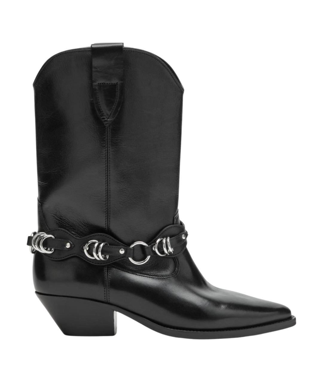 ISABEL MARANT Черные кожаные ботинки, фото 1