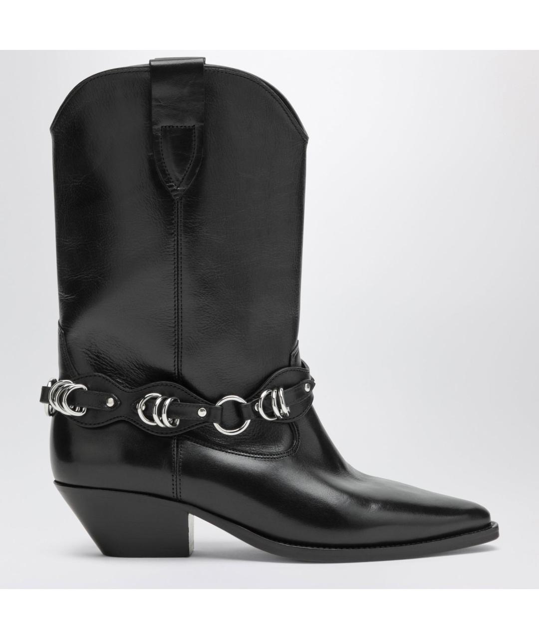 ISABEL MARANT Черные кожаные ботинки, фото 3
