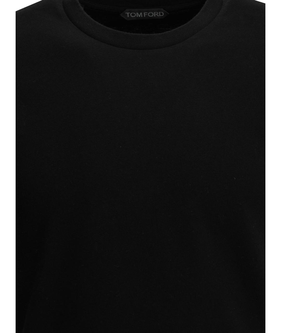 TOM FORD Черная хлопковая футболка, фото 5