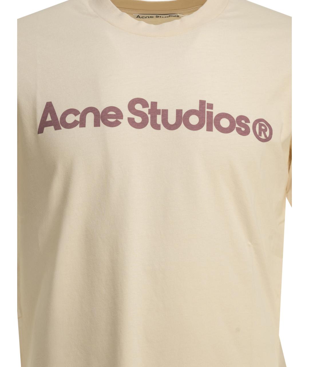 ACNE STUDIOS Розовая хлопковая футболка, фото 5