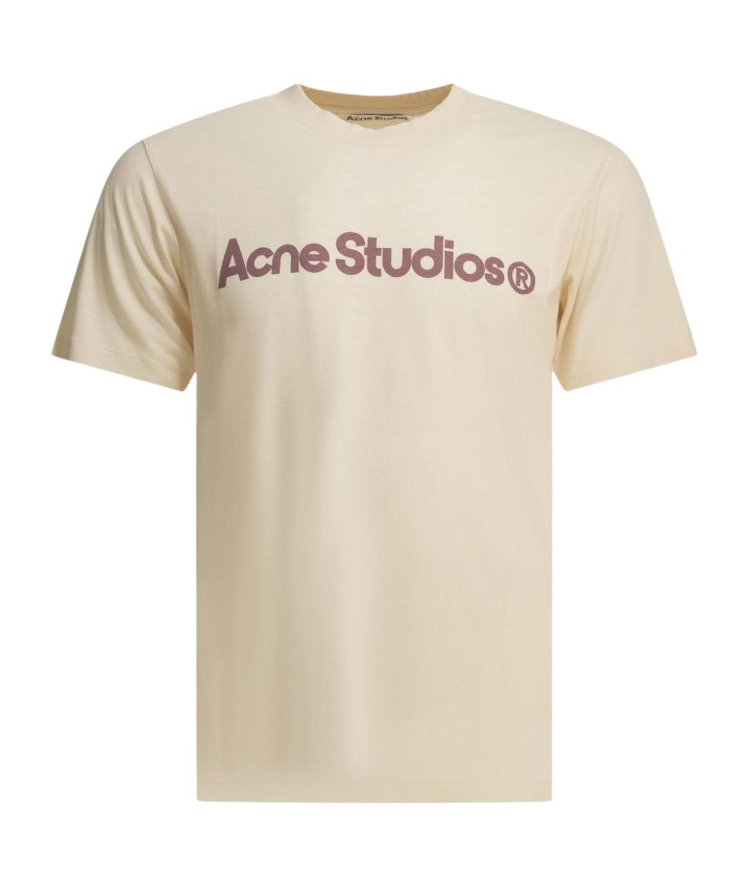 ACNE STUDIOS Розовая хлопковая футболка, фото 1
