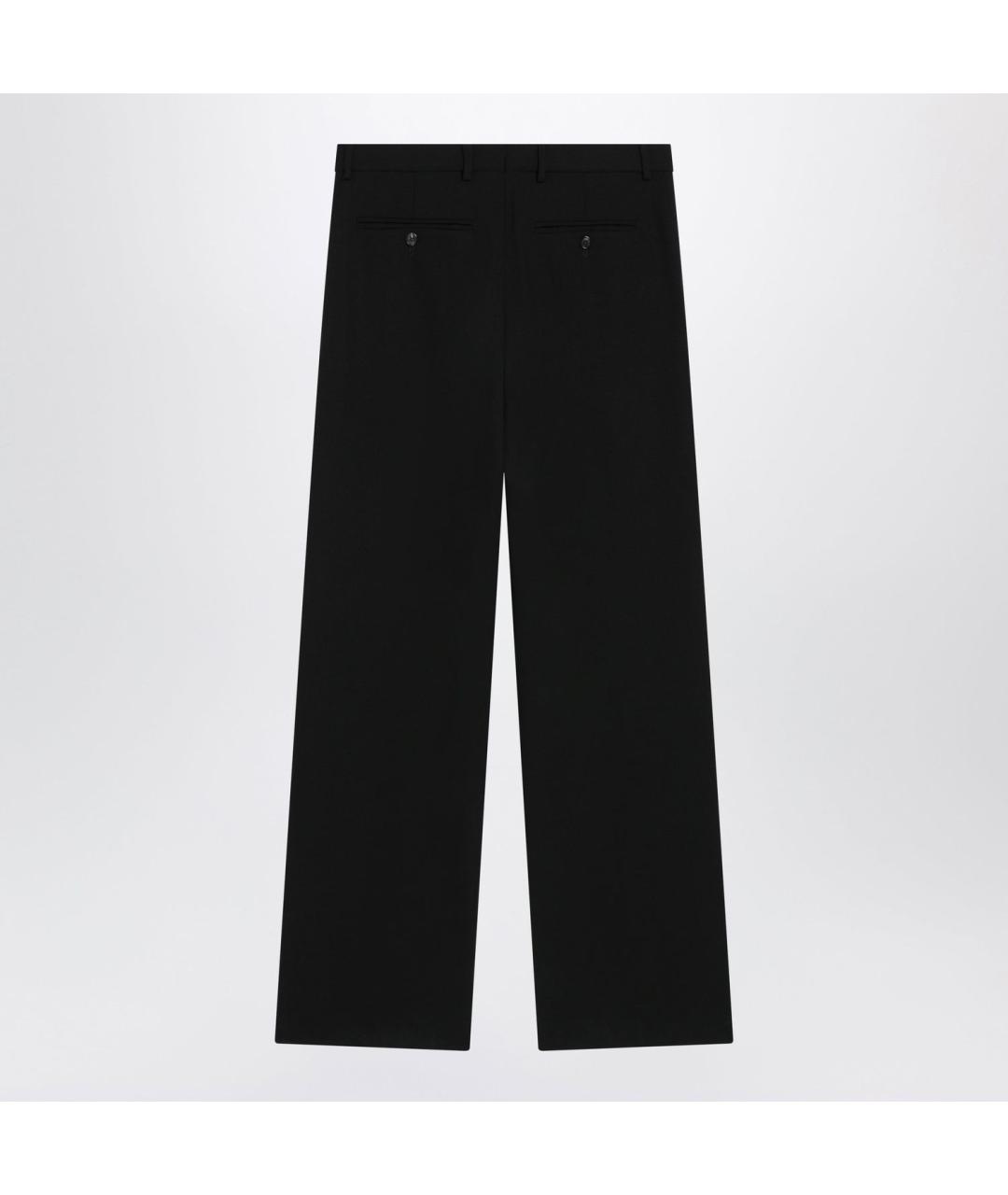 DRIES VAN NOTEN Черные шерстяные повседневные брюки, фото 2
