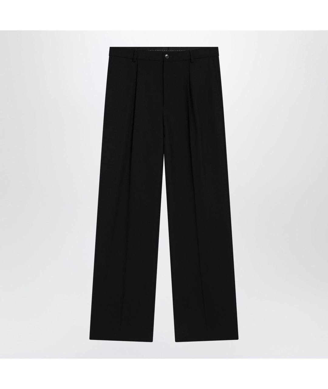 DRIES VAN NOTEN Черные шерстяные повседневные брюки, фото 3