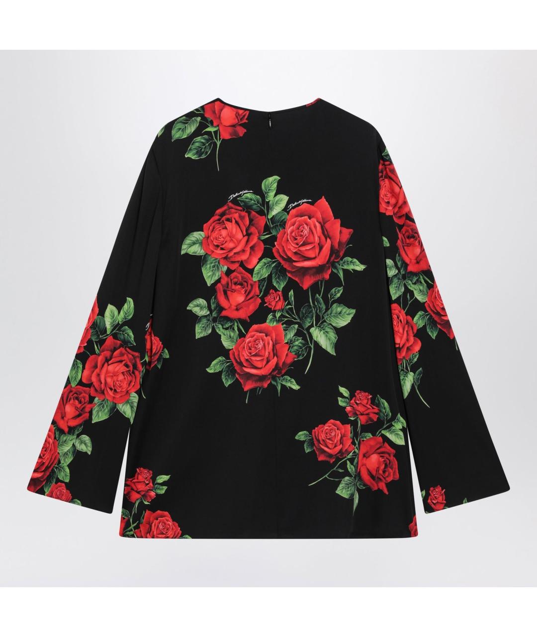 DOLCE&GABBANA Черная шелковая блузы, фото 2