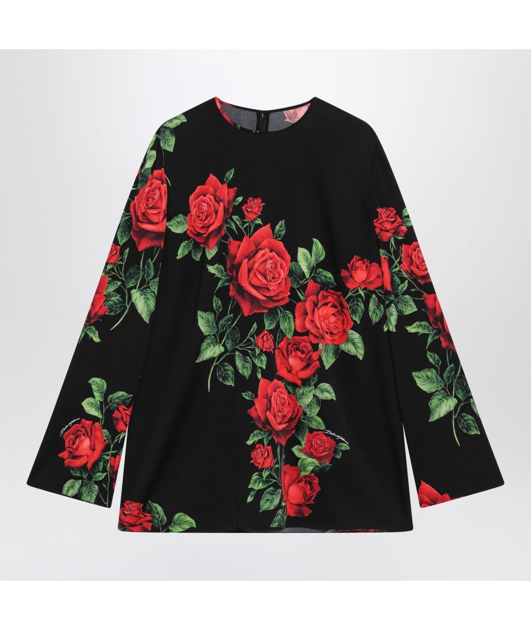 DOLCE&GABBANA Черная шелковая блузы, фото 3