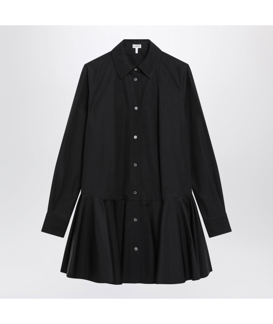 LOEWE Черное хлопковое повседневное платье, фото 3
