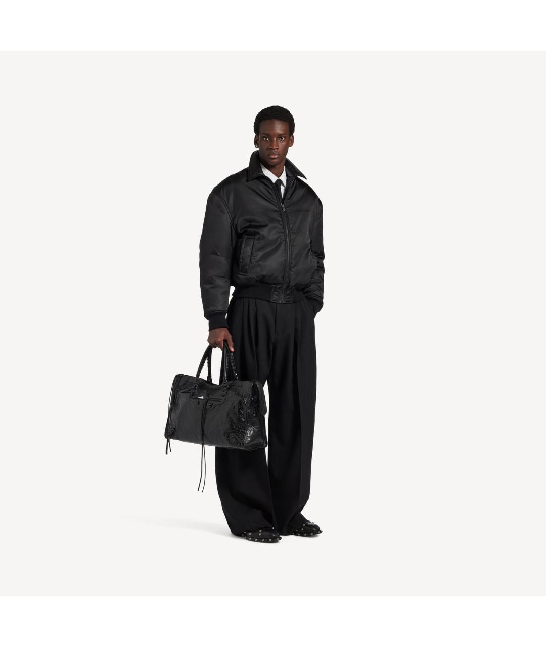 BALENCIAGA Черная хлопковая куртка, фото 3