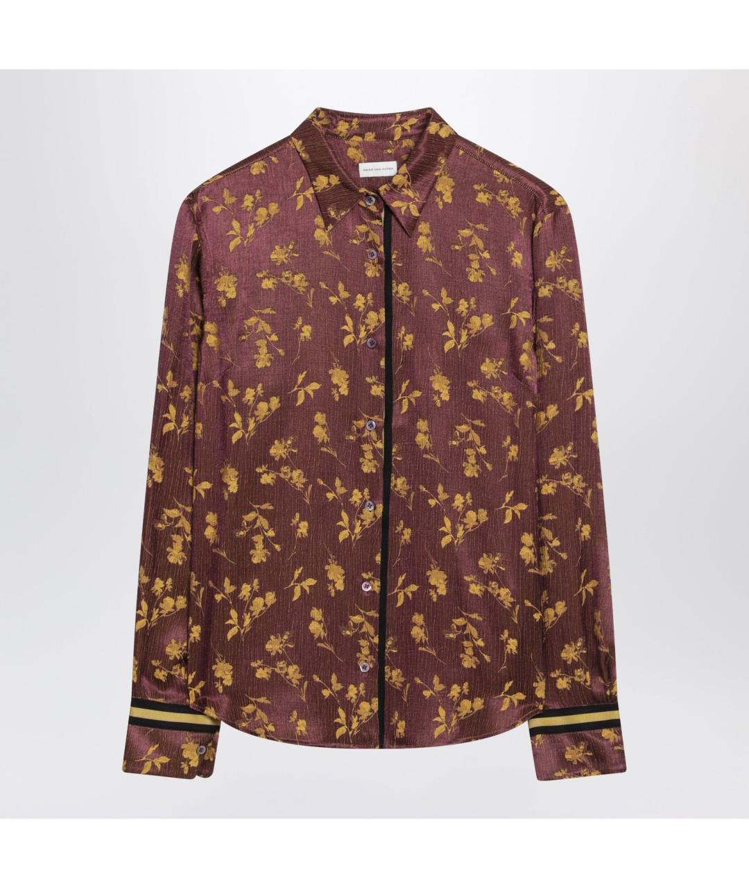 DRIES VAN NOTEN Фиолетовая вискозная рубашка, фото 3