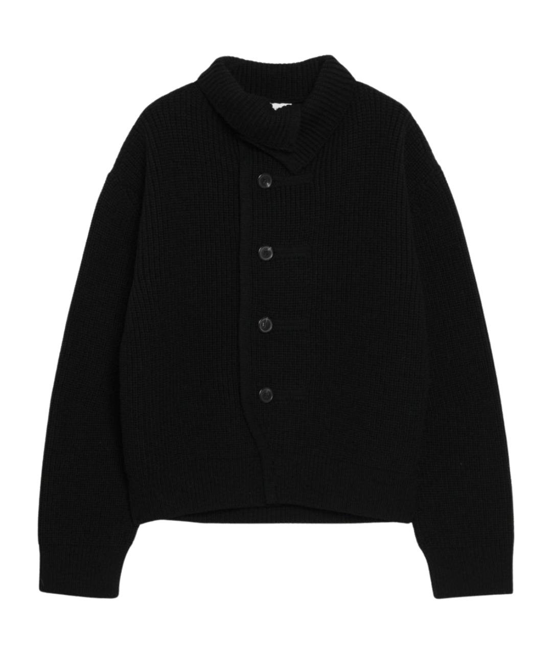 DRIES VAN NOTEN Черный шерстяной кардиган, фото 1