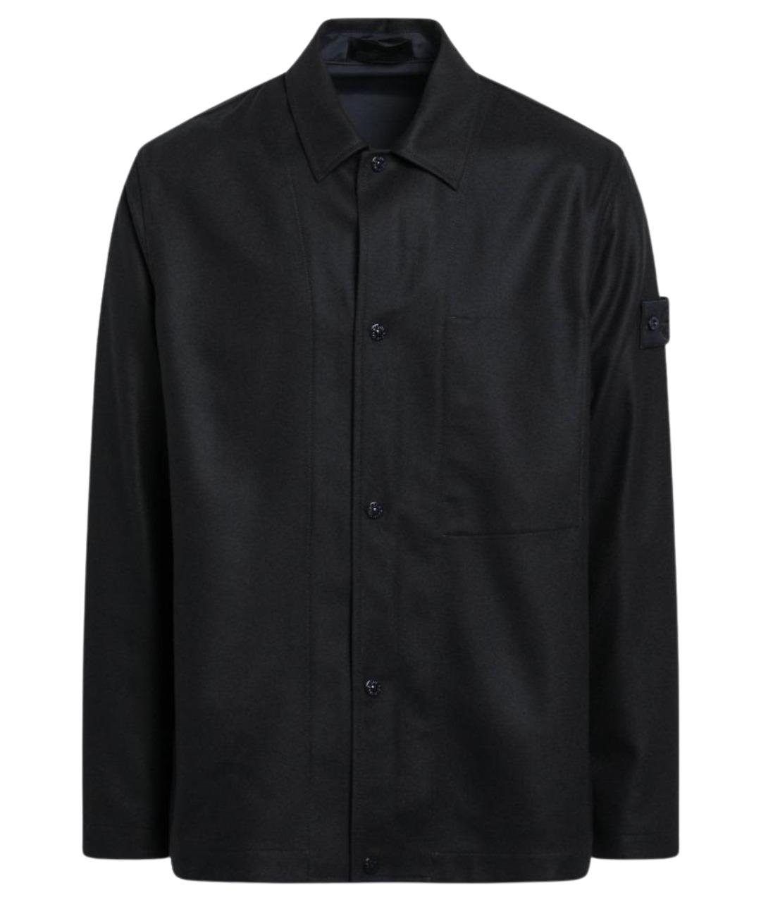 STONE ISLAND Темно-синяя шерстяная куртка, фото 1