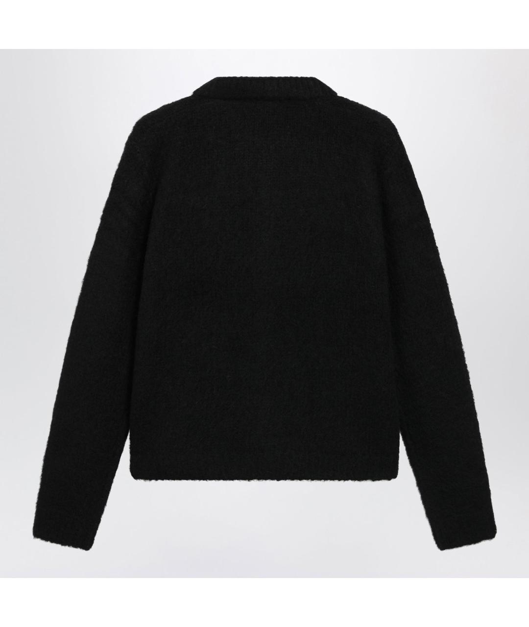 DRIES VAN NOTEN Черный шерстяной кардиган, фото 2