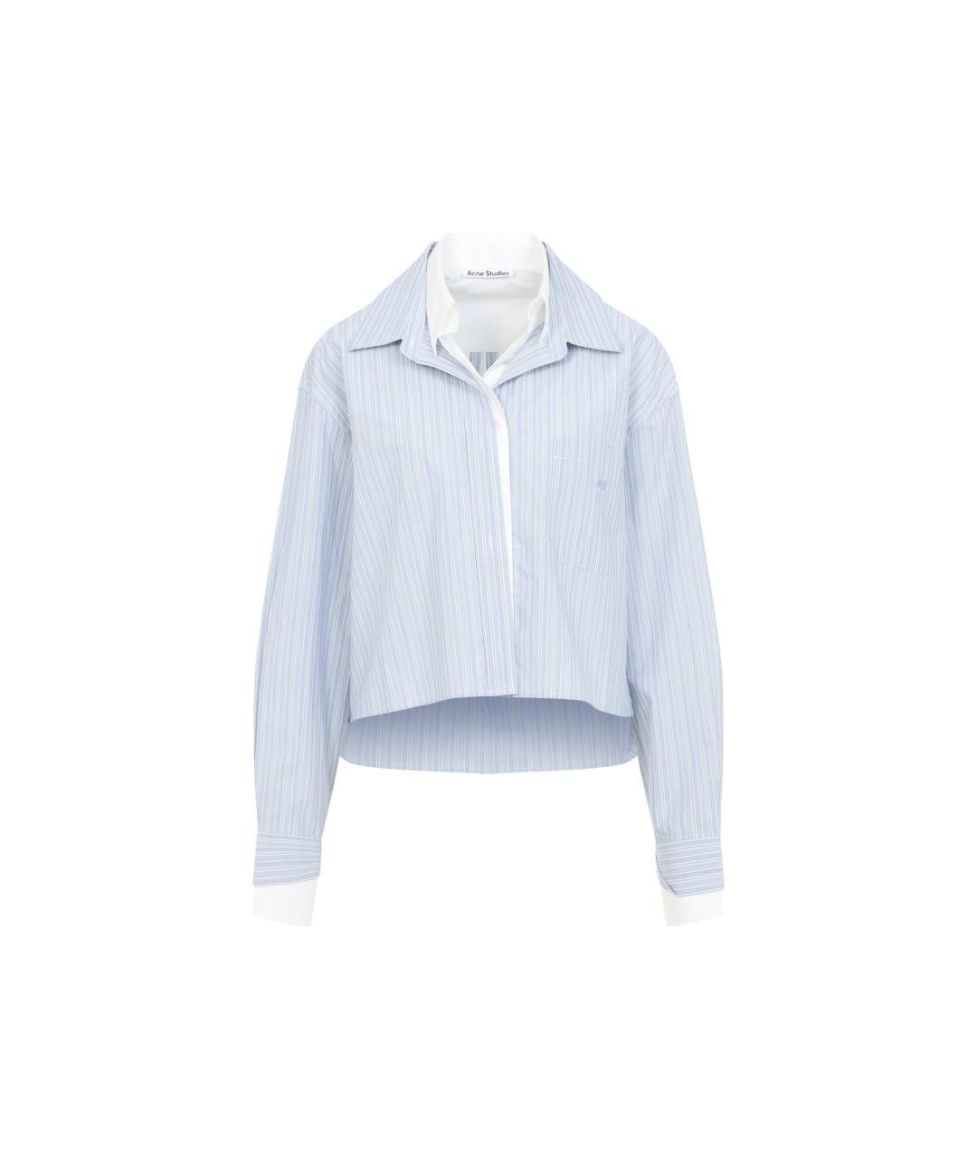 ACNE STUDIOS Голубая хлопковая рубашка, фото 5
