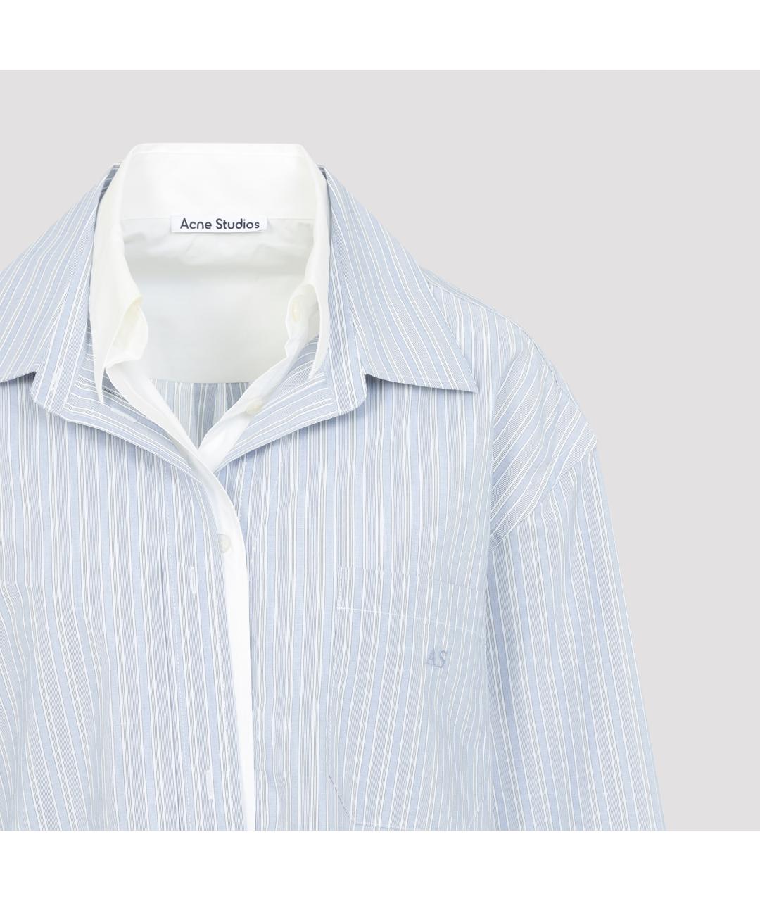 ACNE STUDIOS Голубая хлопковая рубашка, фото 4