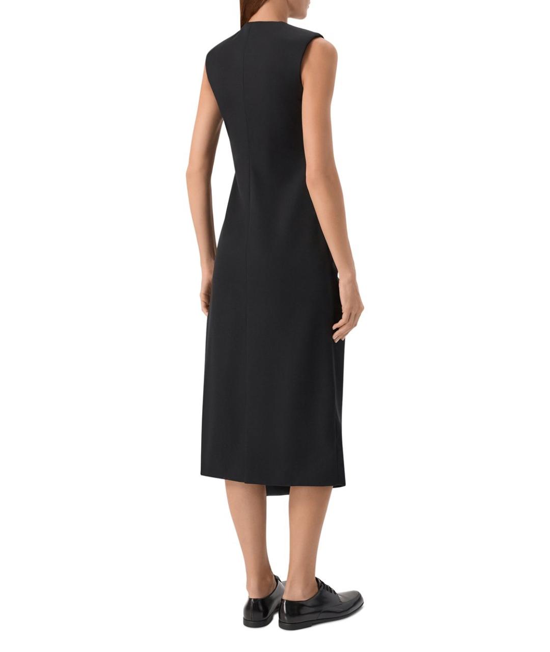 BOTTEGA VENETA Черное шерстяное повседневное платье, фото 3