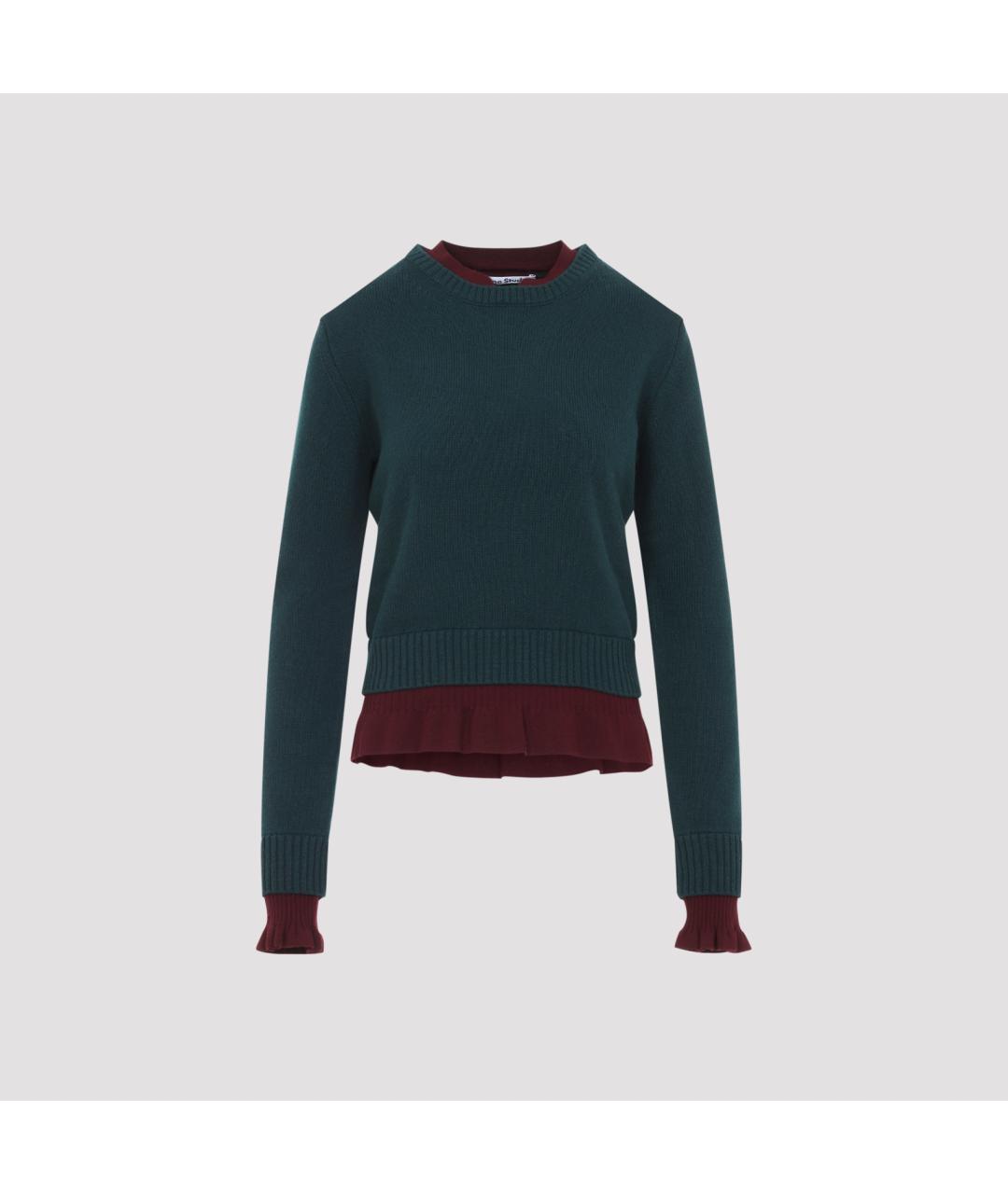 ACNE STUDIOS Зеленый шерстяной джемпер / свитер, фото 4
