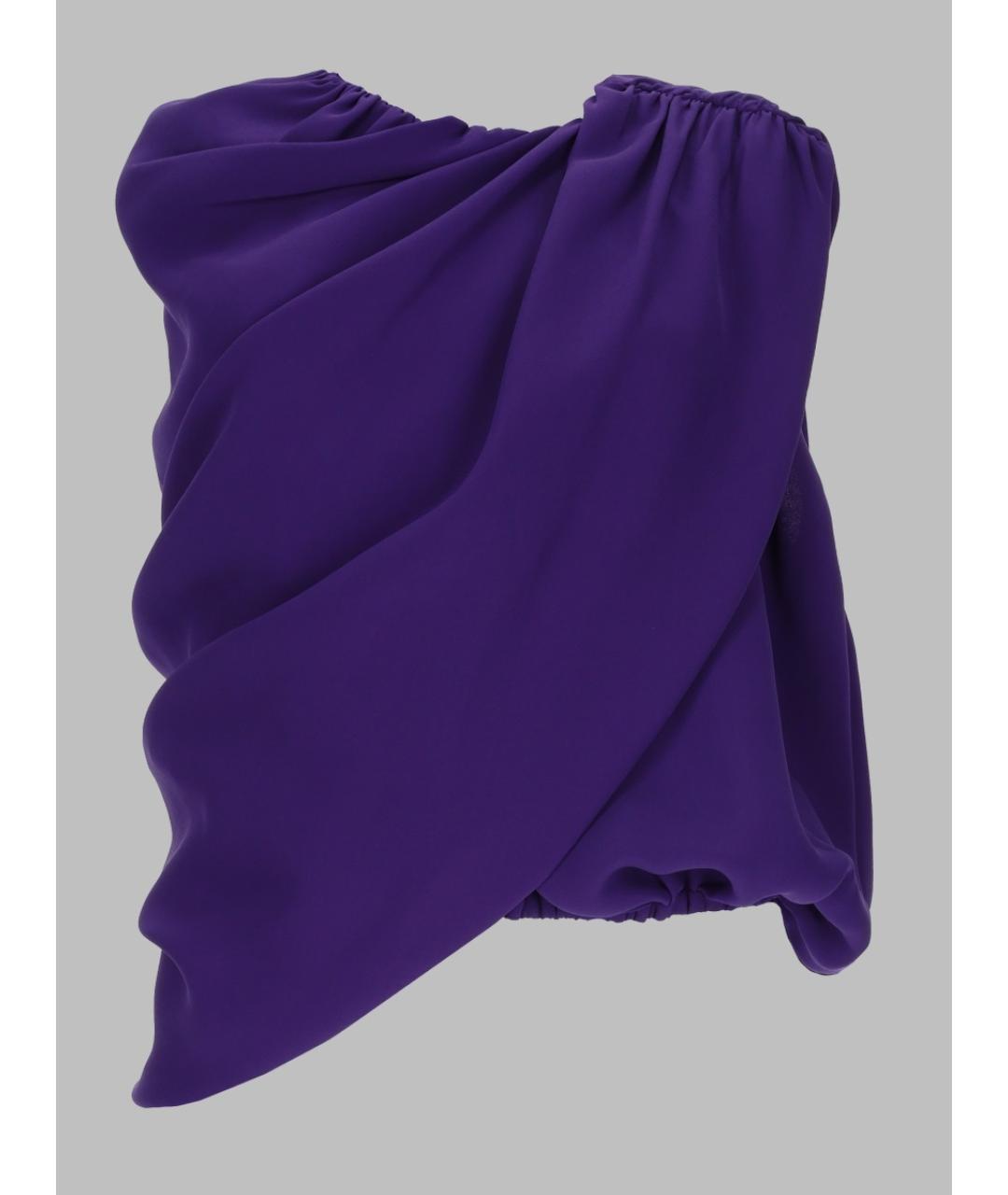 BALENCIAGA Фиолетовая шелковая блузы, фото 3