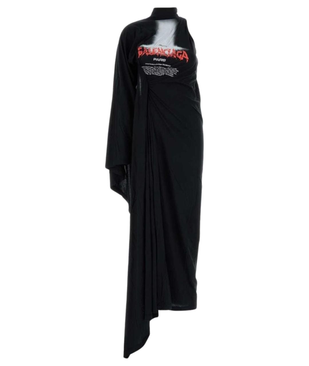 BALENCIAGA Черное хлопковое повседневное платье, фото 1