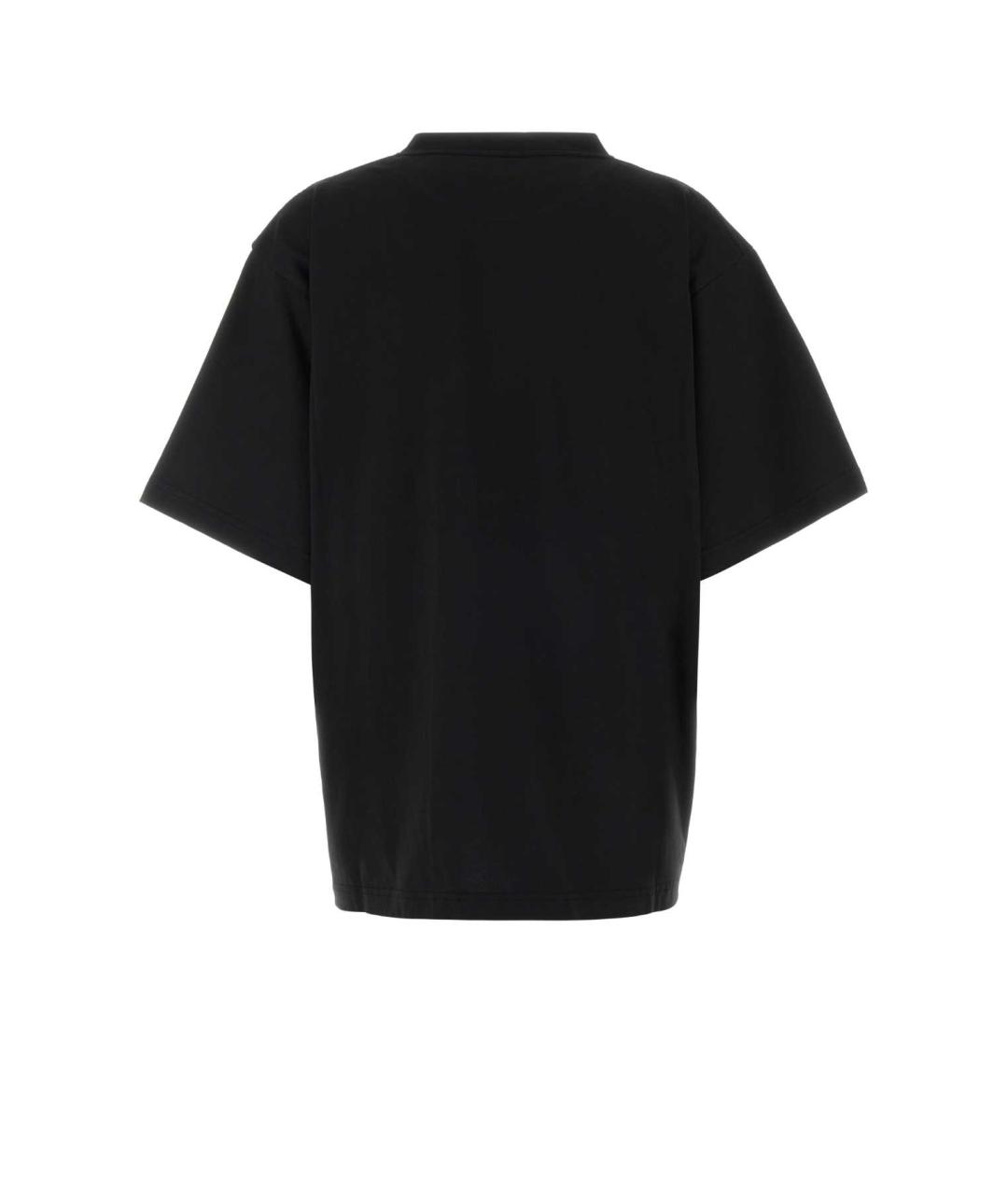 BALENCIAGA Черная хлопковая футболка, фото 2